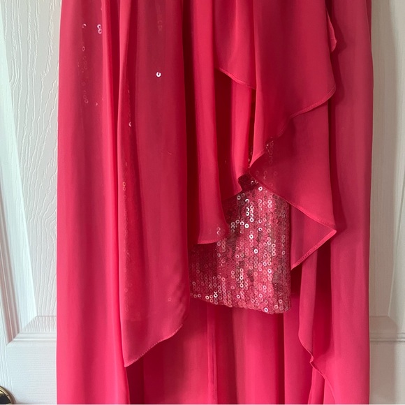 Pink Sparkly High Low Dress by Aiden great for Tweens - Picture 4 of 6